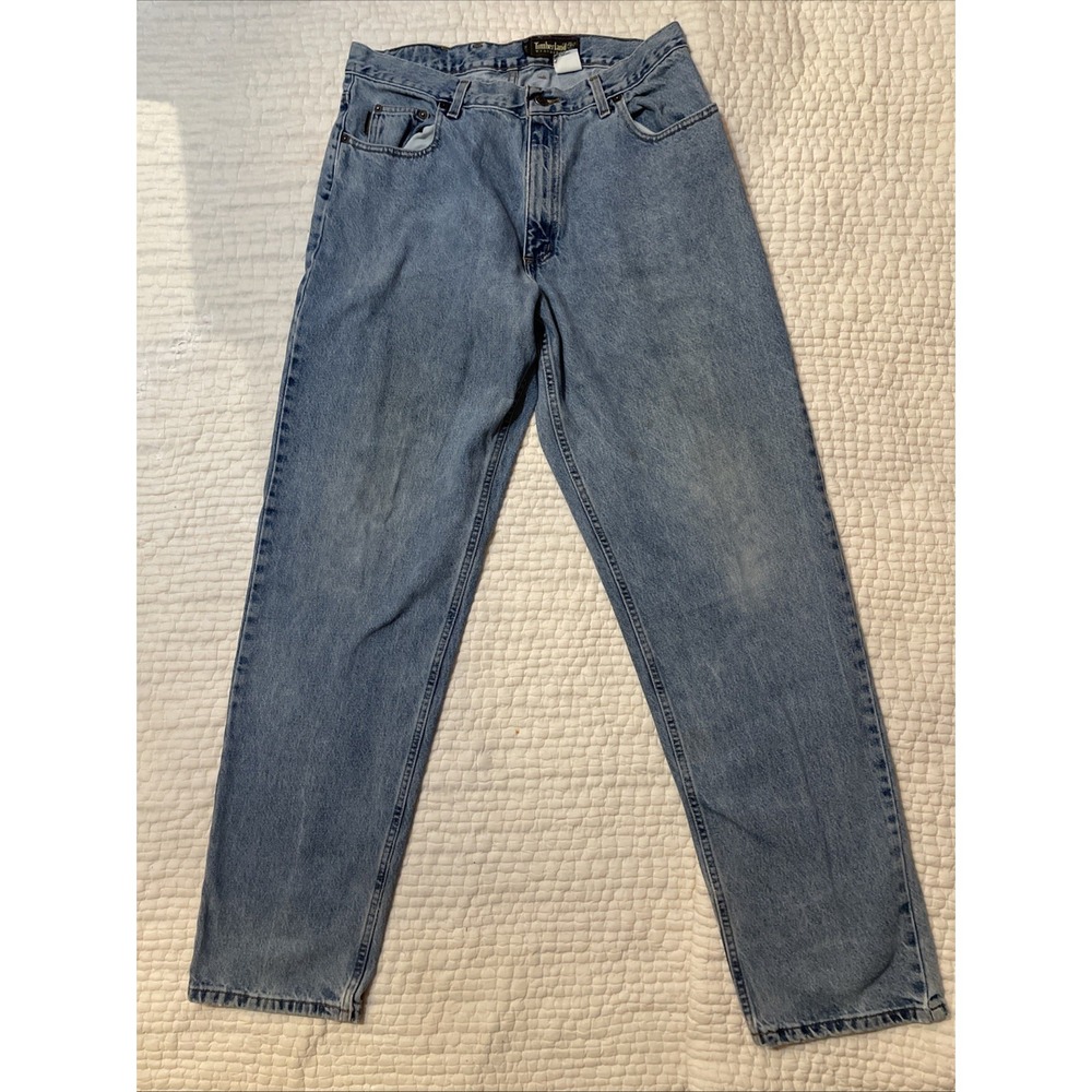 Vintage 90s Timberland Light Wash Jeans Authentic Men's Size 35 X 32